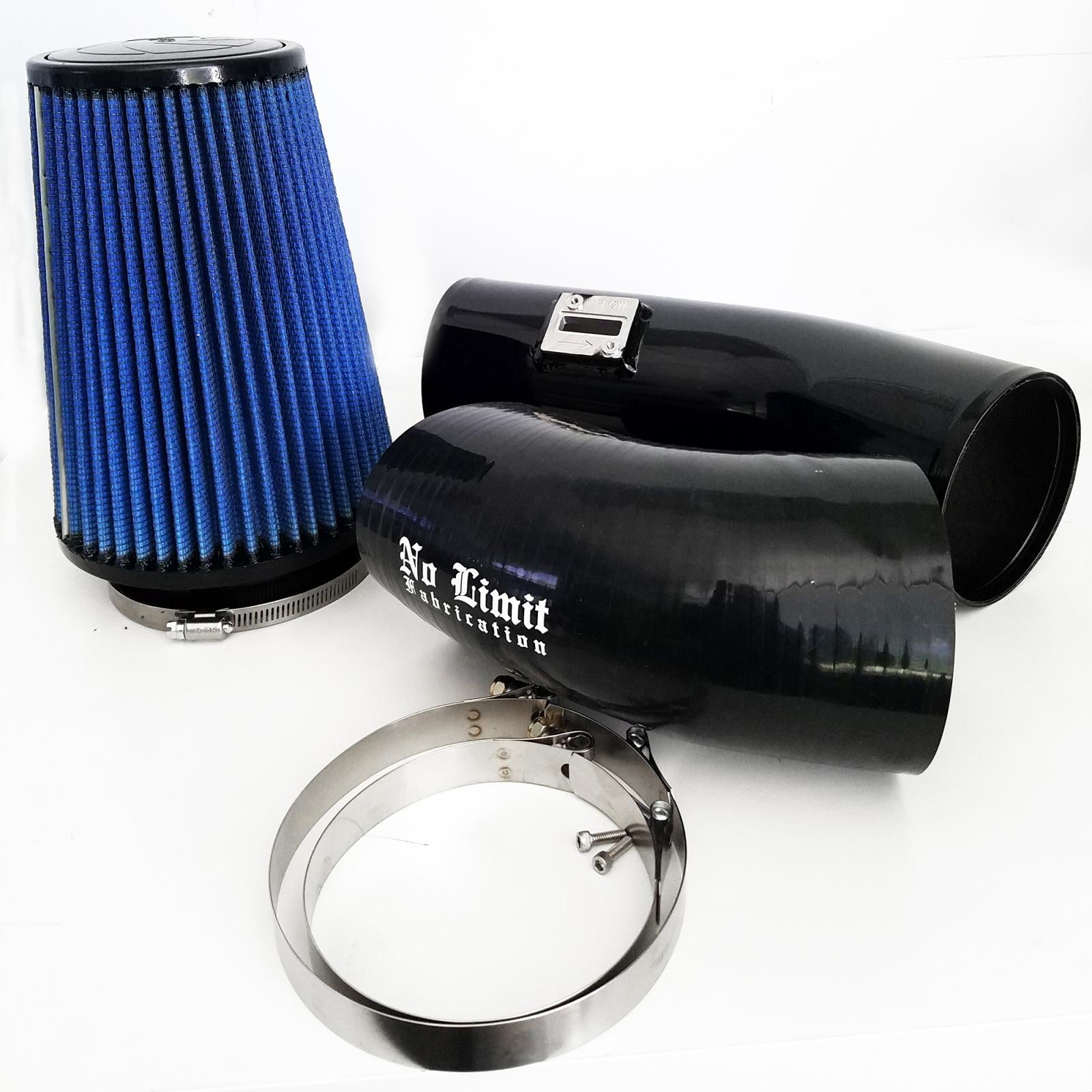 No Limit Fab 67CAIBO11161 Black Stage 1 Cold Air Intake with Oiled Filter | 2011-2016 Ford F250/F350 6.7L Powerstroke 50 States Legal