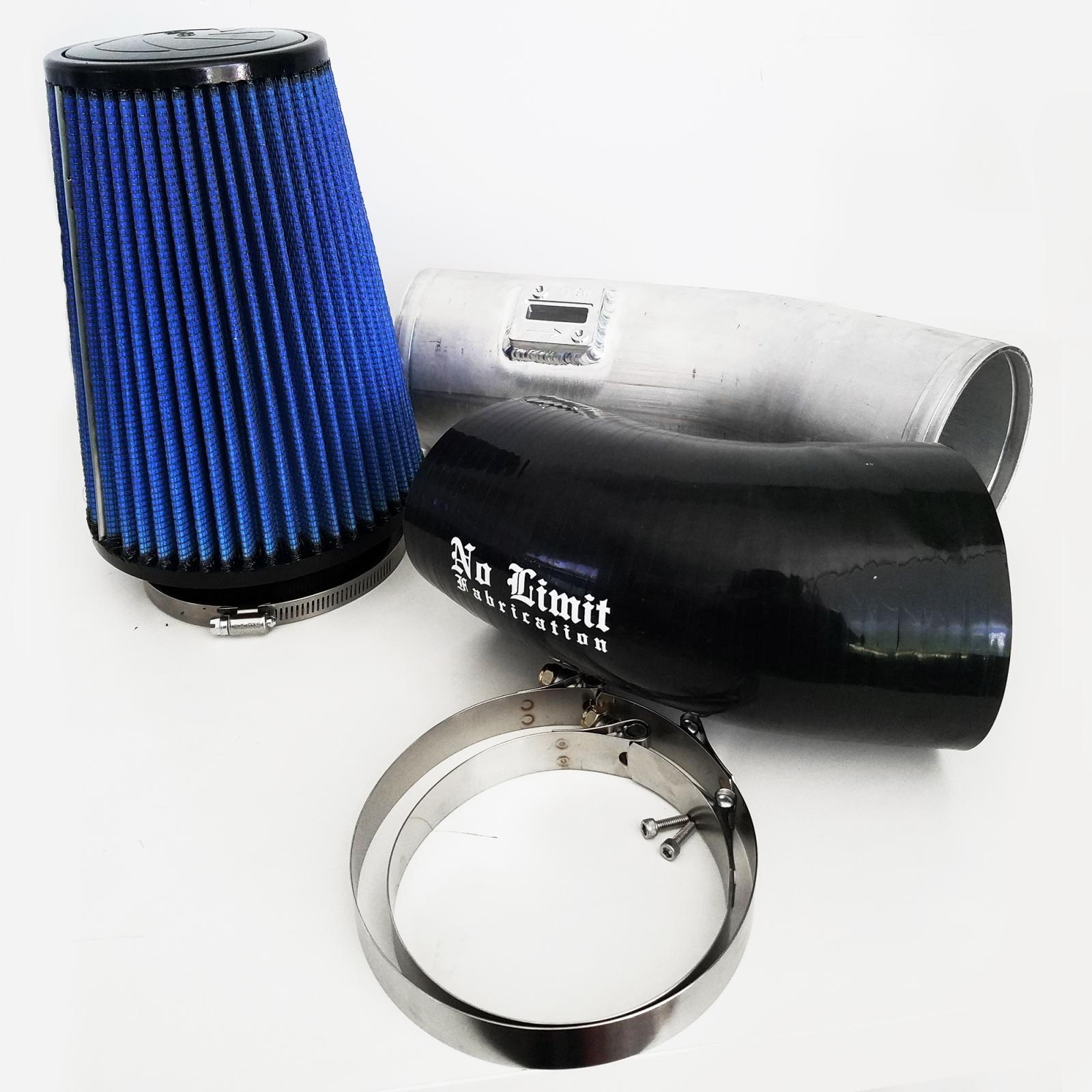 No Limit Fab 67CAIRO11161 Raw Stage 1 Cold Air Intake with Oiled Filter | 2011-2016 Ford F250/F350 6.7L Powerstroke