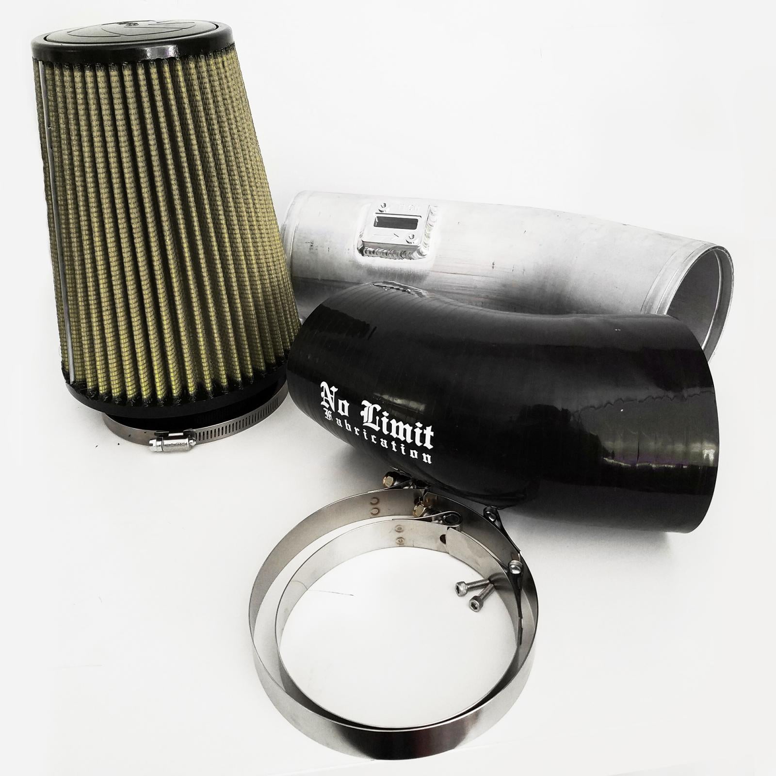 No Limit Fab 67CAIRP11161 Raw Stage 1 Cold Air Intake with PG7 Filter | 2011-2016 Ford F250/F350 6.7L Powerstroke