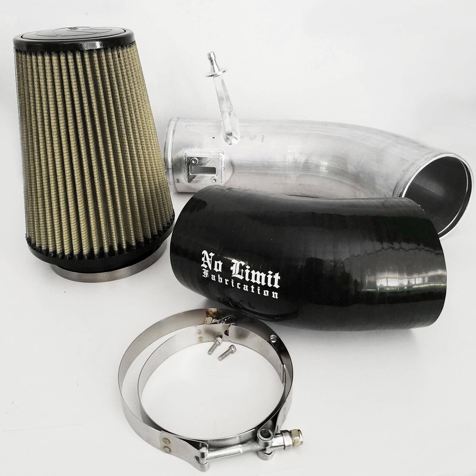 No Limit Fab 67CAIRP1116 Raw Stage 2 Cold Air Intake with PG7 Filter | 2011-2016 Ford F250/F350 6.7L Powerstroke