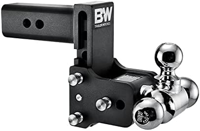 B&W TS20048B Black Tow & Stow Triple Ball Hitch with 2.5 inch Shank, 5 inch Drop, 5.5 inch Rise | Universal