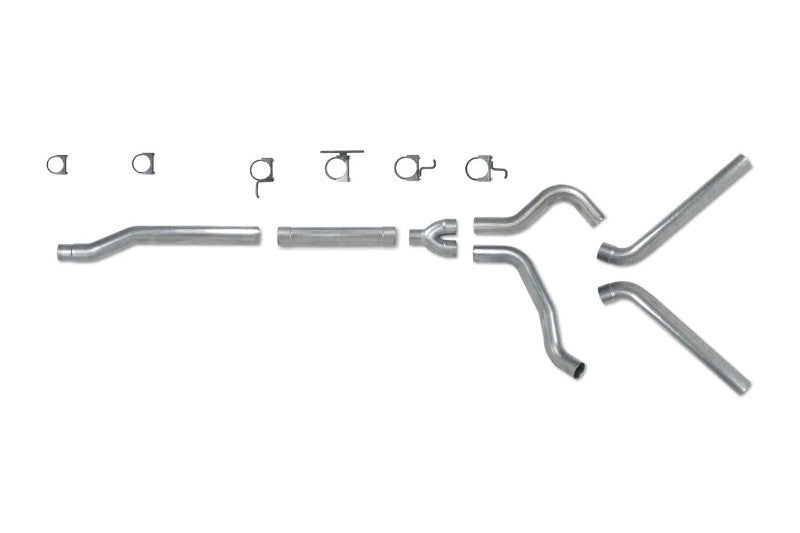 Diamond Eye K4340A-RP 4 inch Aluminized Cat-Back Dual Exit Straight Pipe No Tip Exhaust | 2003-2007 Ford F250/F350 6.0L Powerstroke