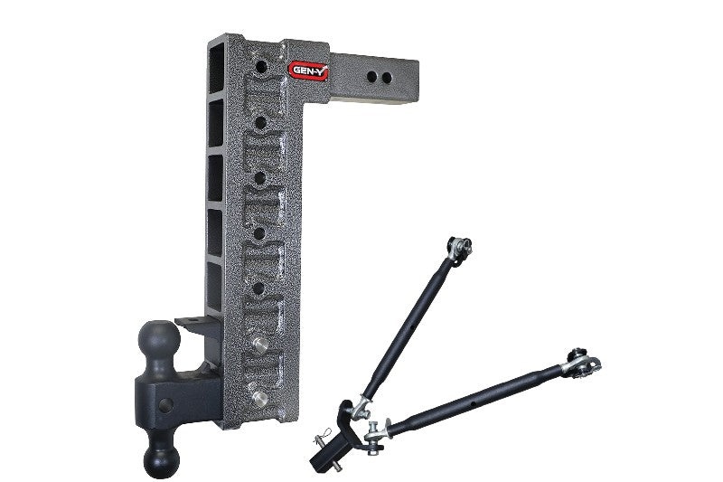 Gen-Y GH-627 Mega-Duty Class V 21K Drop Hitch 18 inch Drop for 2-1/2 inch Reciever | Universal