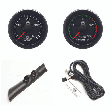 Isspro R50052 EV2 Dual Gauge Pillar Kit with All Color Options Available | 2003-2009 Dodge RAM 2500/3500 5.9L Cummins