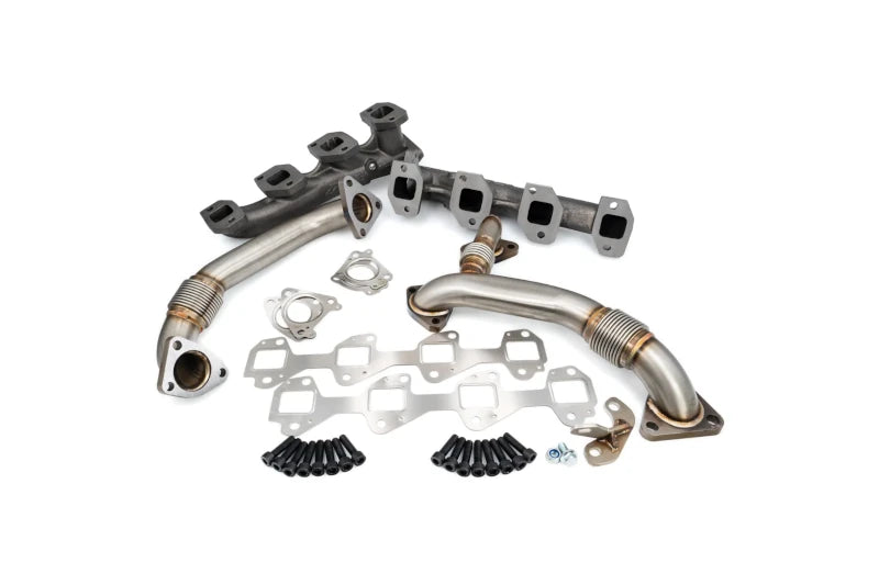 PPE 116111000 High-Flow Exhaust Manifolds with Up-Pipes | 2001-2004 GM Silverado/Sierra 2500HD/3500HD 6.6L Duramax LB7
