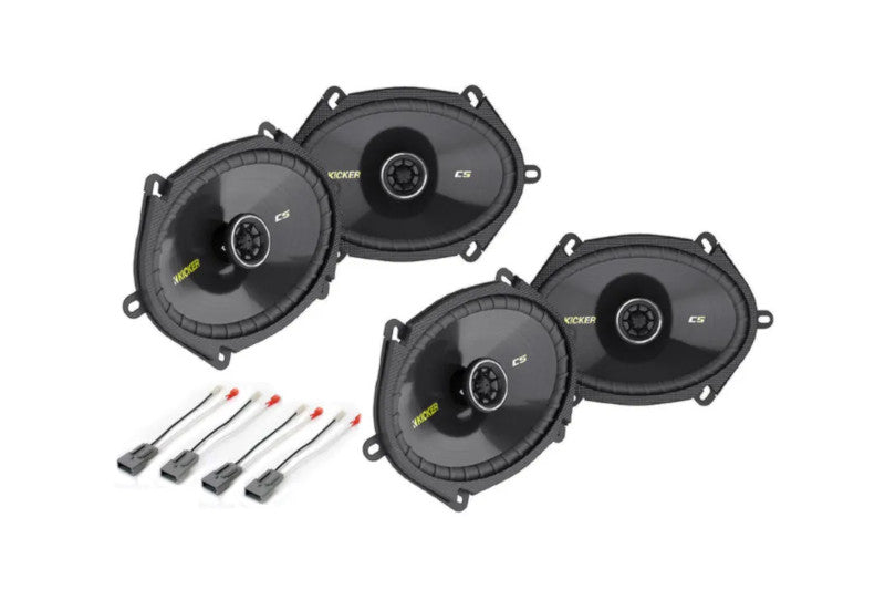Kicker 6x8 Front Speaker Replacement Kit For 1999-2004 Ford F-250/F-350/F-450/F-550 – 2-Way 75W RMS (43CSC684)
