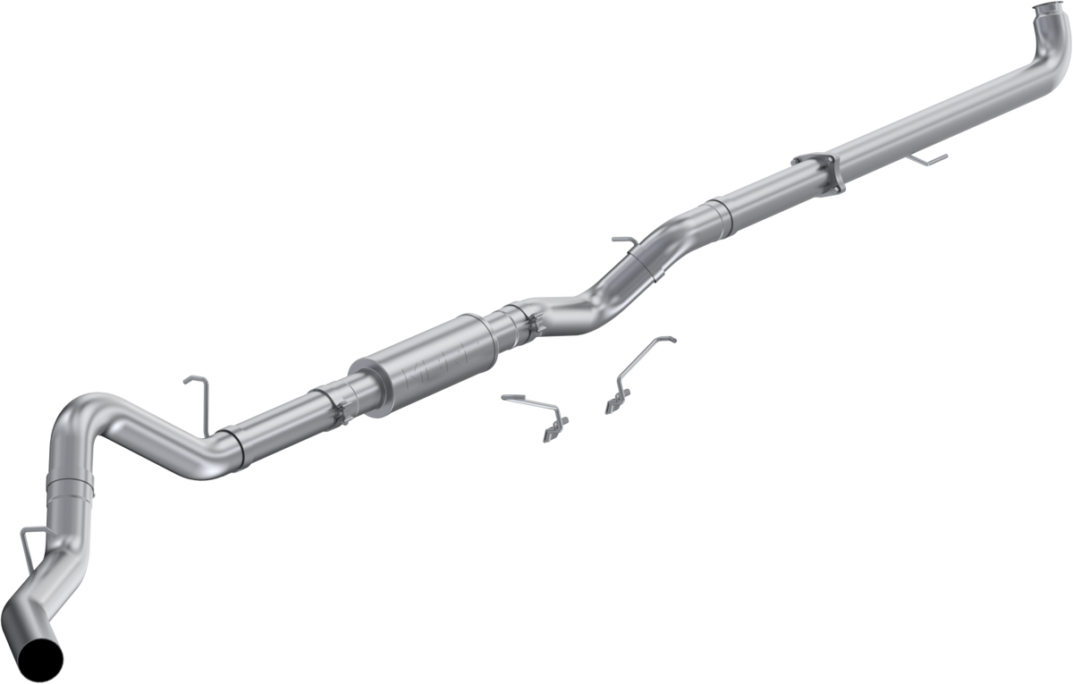 MBRP S6005P 4 inch Down-Pipe Back Aluminized Stainless Single Exit Exhaust Kit with Muffler | 2001-2004 GM Silverado/Sierra 2500HD/3500HD 6.6L Duramax LB7