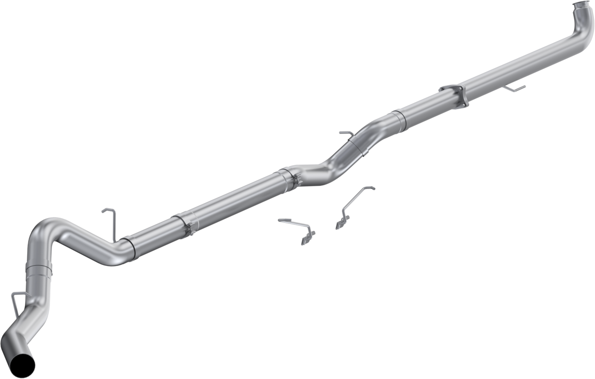 MBRP S6005SLM 4 inch Down-Pipe Back T409 Stainless Single Exit Exhaust Kit - No Muffler | 2001-2004 GM Silverado/Sierra 2500HD/3500HD 6.6L Duramax LB7