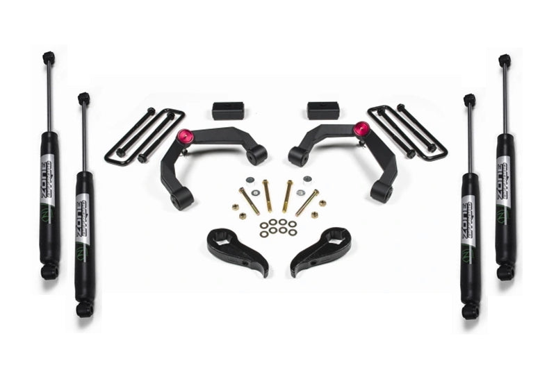 Zone Offroad C37N 3 inch Adventure Series Lift Kit with Nitro Shocks (without Overload) | 2011-2019 GM Silverado/Sierra 2500HD/3500HD