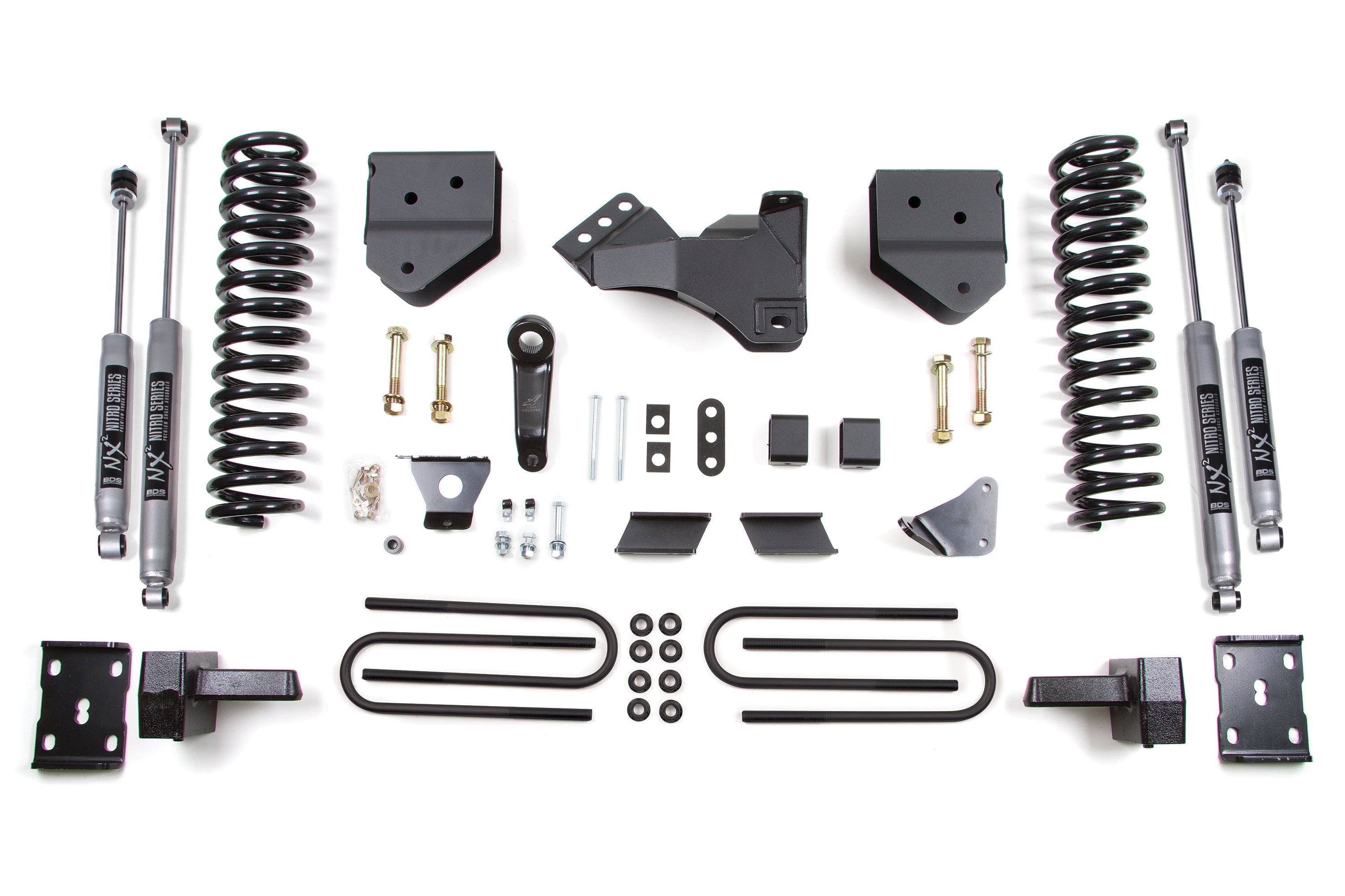 BDS 578H 4 inch Lift Kit with NX2 Nitro Shocks & Block Kit | 2011-2016 Ford F250/F350 Powerstroke 4WD