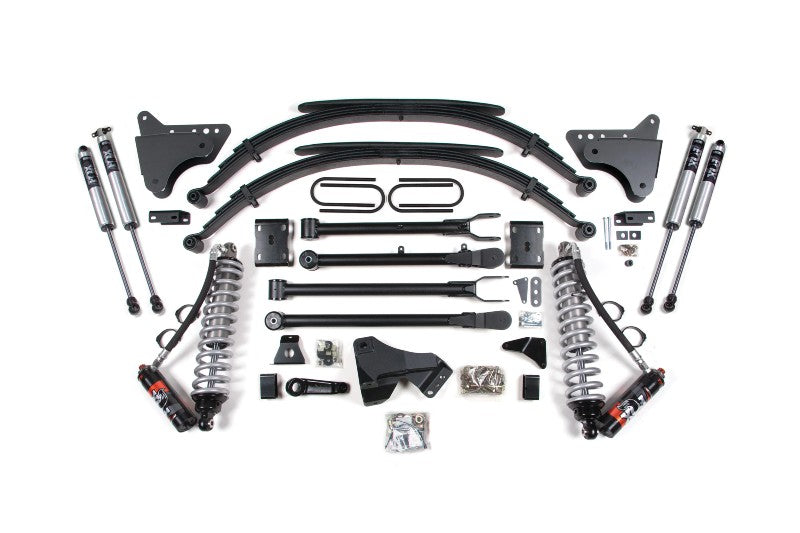BDS 593FPE 4 inch 4-Link Lift Kit with FOX 2.5 Elite Shocks & Leaf Springs | 2011-2016 Ford F250/F350