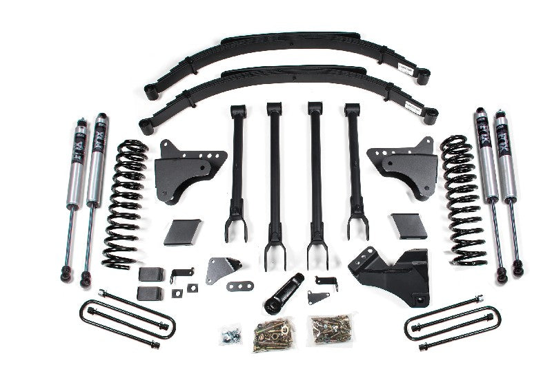 BDS 596FS 6 inch 4-Link Lift Kit with FOX 2.0 Shocks - Factory 2 inch Rear Block Lift | 2011-2016 Ford F250/F350