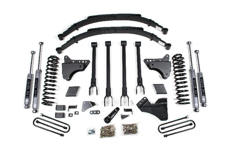 BDS 597H 6 inch 4-Link Lift Kit with NX2 Nitro Shocks - Factory 3 inch Rear Block Kit | 2011-2016 Ford F250/F350