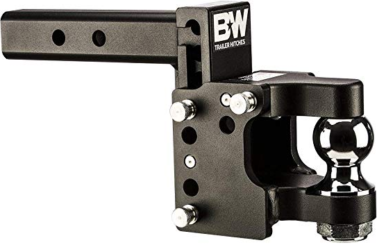 B&W TS10055 Black 2 inch Pintle Hitch with 2 inch Shank, 8.5 inch Drop, 4.5 inch Rise | Universal