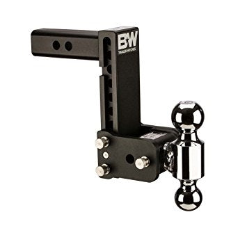 B&W TS20040B Black Tow & Stow 2x2-5/16 Dual Ball Hitch with 2.5 inch Shank, 7 inch Drop, 7.5 inch Rise | Universal