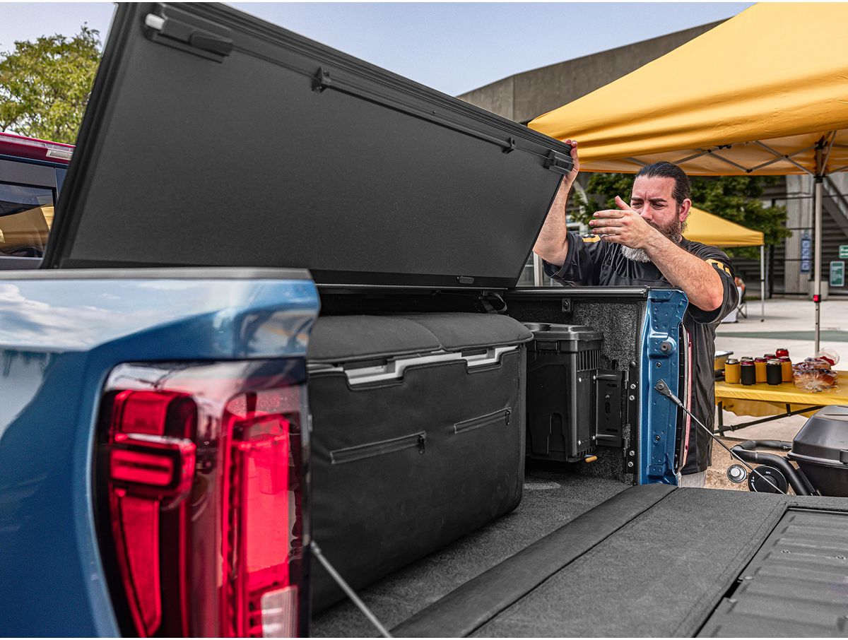 BAK Industries 448203 MX4 Hard Folding Cover | 2002-2018 Dodge RAM 2500/3500 6.4ft Bed