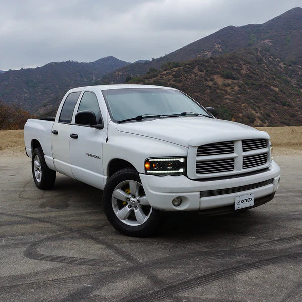 AlphaRex 880569 LUXX Series Alpha Black LED Projector Headlights | 2003-2005 Dodge RAM 2500/3500