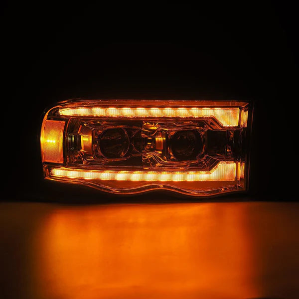 AlphaRex 880568 LUXX Series Chrome LED Projector Headlights | 2003-2005 Dodge RAM 2500/3500
