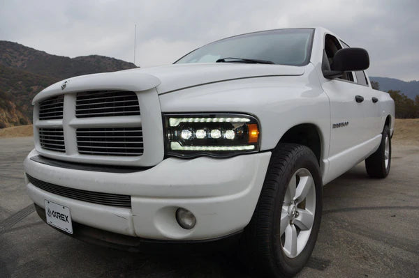 AlphaRex 880566 NOVA Series Alpha Black LED Projector Headlights | 2003-2005 Dodge RAM 2500/3500