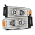 AlphaRex 880571 PRO Series Chrome Halogen Projector Headlights | 2003-2005 Dodge RAM 2500/3500