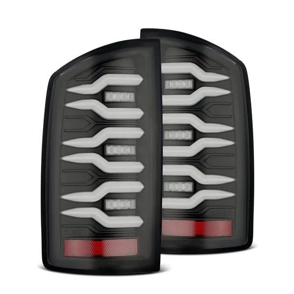 AlphaRex 641010 LUXX Series Black LED Tail Lights | 2003-2006 Dodge RAM 2500/3500