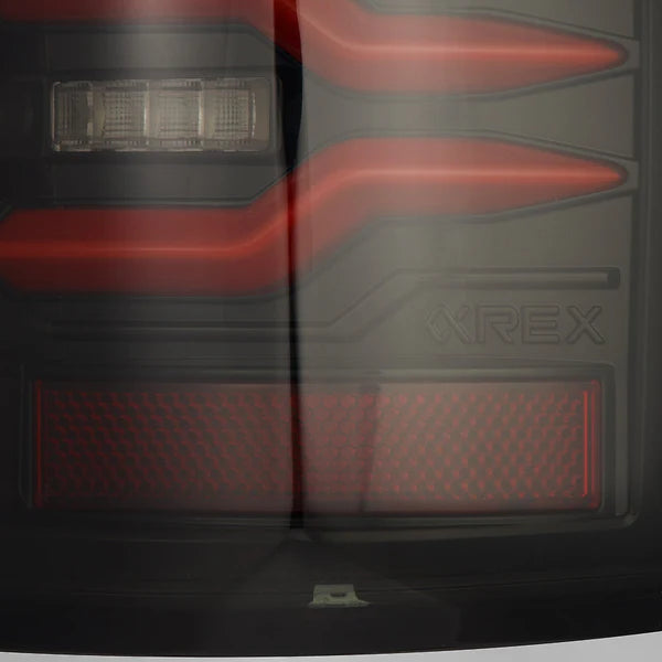 AlphaRex 641030 LUXX Series Black/Red LED Tail Lights | 2003-2006 Dodge RAM 2500/3500