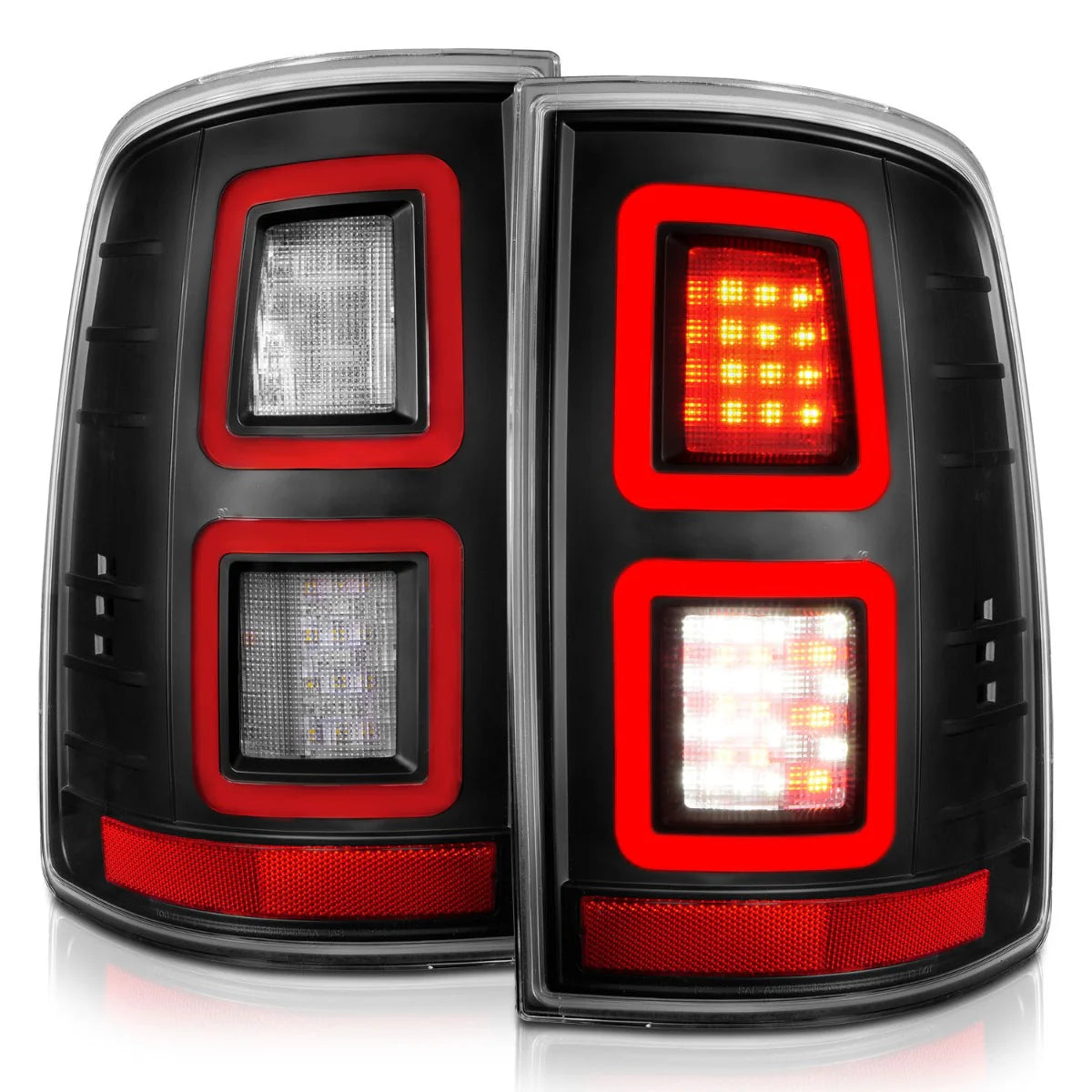 ANZO 311273 Black Clear Lens Full LED Tail Lights | 2009-2018 Dodge RAM 2500/3500 6.7L Cummins