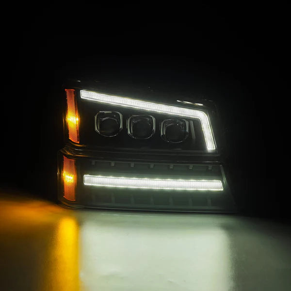 AlphaRex 880256 NOVA Series Black LED Projector Headlights | 2003-2006 GM Chevrolet Silverado 2500HD/3500HD