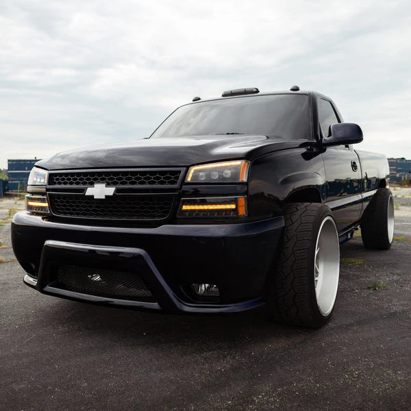 AlphaRex 880256 NOVA Series Black LED Projector Headlights | 2003-2006 GM Chevrolet Silverado 2500HD/3500HD