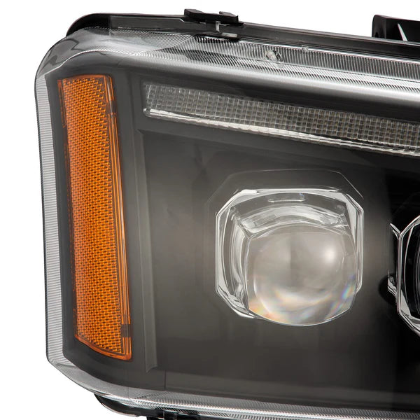 AlphaRex 880256 NOVA Series Black LED Projector Headlights | 2003-2006 GM Chevrolet Silverado 2500HD/3500HD