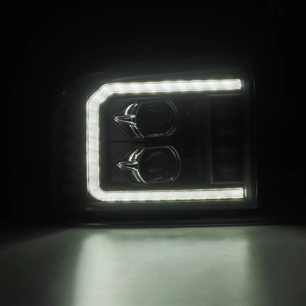 AlphaRex 880317 LUXX Series Black LED Projector Headlights | 2005-2007 Ford F250/F350