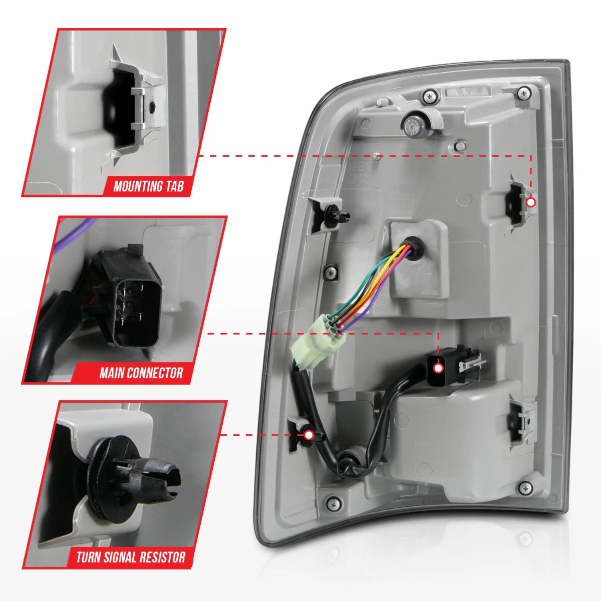 ANZO 311273 Black Clear Lens Full LED Tail Lights | 2009-2018 Dodge RAM 2500/3500 6.7L Cummins