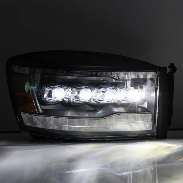 AlphaRex 880538 NOVA Alpha Black LED Headlights | 2006-2009 Dodge RAM 2500/3500