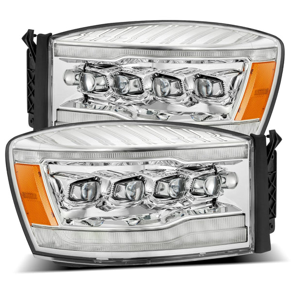 AlphaRex 880537 NOVA Chrome LED Headlights | 2006-2009 Dodge RAM 2500/3500
