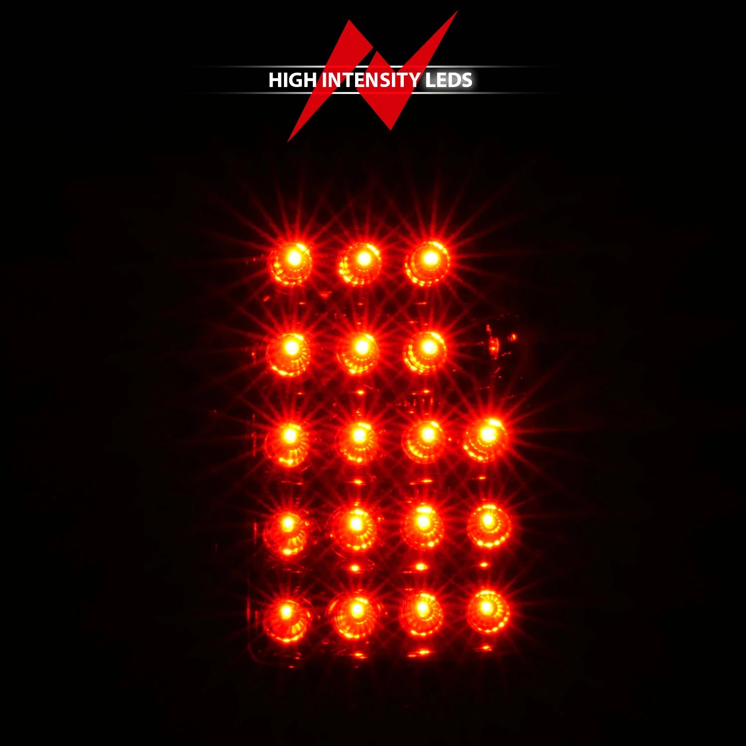 ANZO 311007 Chrome Red Classic LED Tail Lights | 2003-2007 GM Chevrolet Silverado 2500HD/3500HD