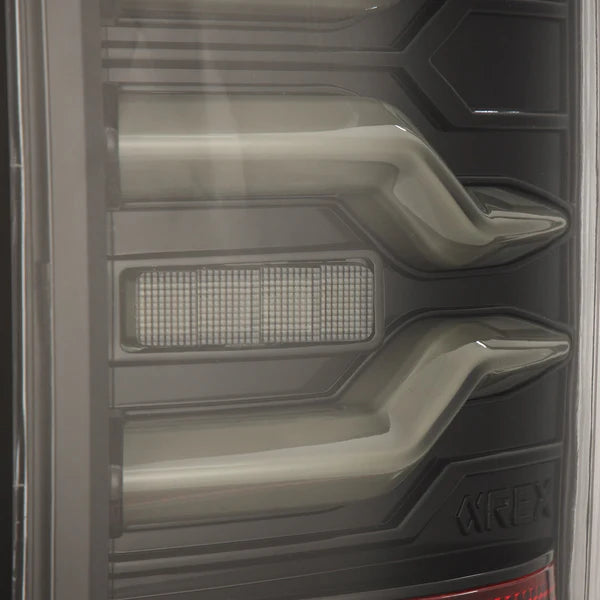 AlphaRex 641050 LUXX Series Alpha Black LED Tail Lights | 2007-2009 Dodge RAM 2500/3500