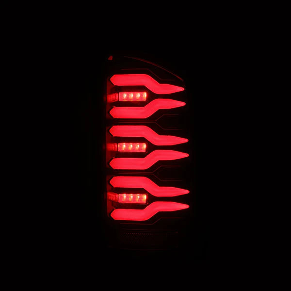 AlphaRex 641060 LUXX Series Black/Red LED Tail Lights | 2007-2009 Dodge RAM 2500/3500