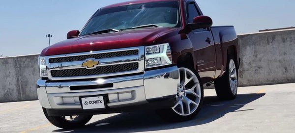 AlphaRex 880208 NOVA LED Jet Black Headlights | 2007-2014 GM Chevrolet Silverado 1500