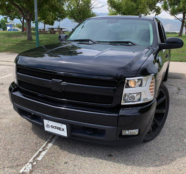 AlphaRex 880204 PRO Halogen Chrome Headlights | 2007-2014 GM Chevrolet Silverado 2500HD/3500HD