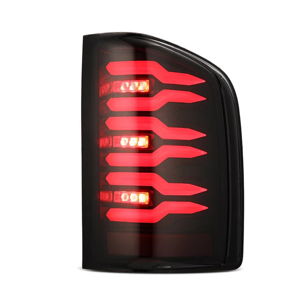 AlphaRex 620000 LUXX Series Black/Red LED Tail Lights | 2007-2014 GM Chevrolet Silverado 2500HD/3500HD