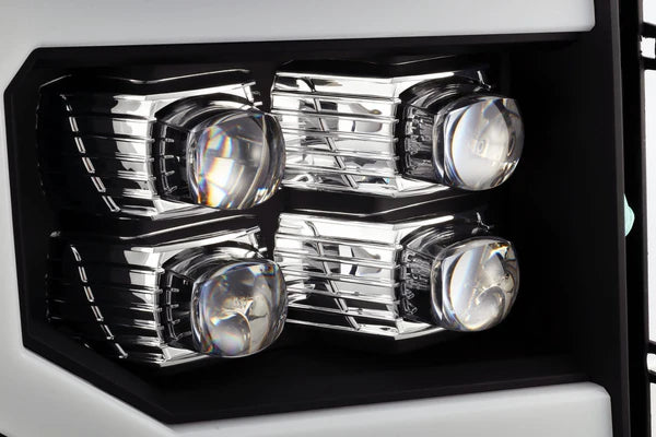 AlphaRex 880609 NOVA Series Black LED Headlights | 2007-2014 GM/GMC Sierra 1500/2500HD/3500HD