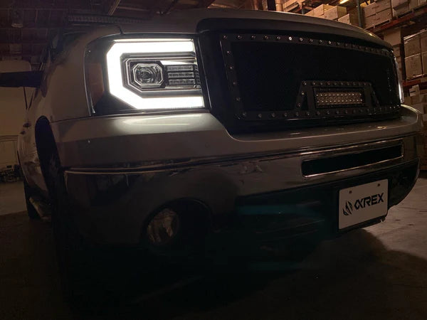 AlphaRex 880606 PRO Series Black Halogen Headlights | 2007-2014 GM/GMC Sierra 2500HD/3500HD