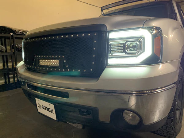 AlphaRex 880606 PRO Series Black Halogen Headlights | 2007-2014 GM/GMC Sierra 2500HD/3500HD