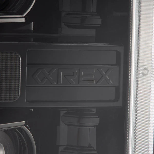 AlphaRex 880313 LUXX Series Alpha Black LED Projector Headlights | 2008-2010 Ford F250/F350