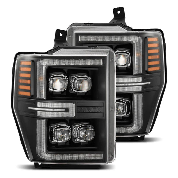 AlphaRex 880310 NOVA Series Black LED Projector Headlights | 2008-2010 Ford F250/F350 Super Duty