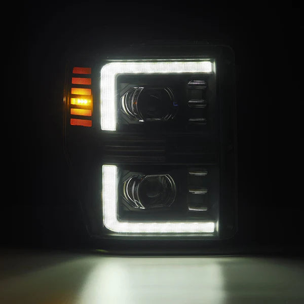 AlphaRex 880308 PRO Series Black Halogen Projector Headlights | 2008-2010 Ford F250/F350 Super Duty