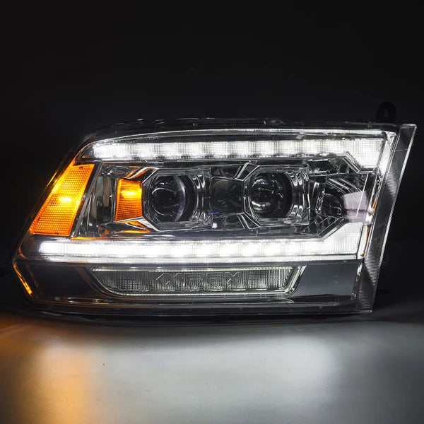 AlphaRex 880562 MK II PRO Series Chrome Halogen Projector Headlights | 2010-2018 Dodge RAM 2500/3500