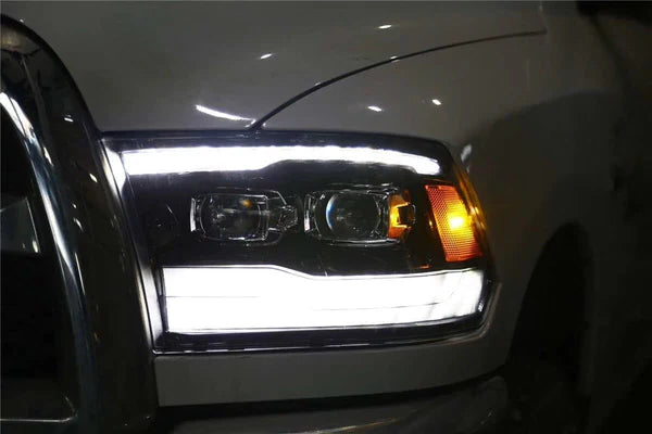 AlphaRex 880597 PRO Series Black Halogen Headlights | 2009-2018 Dodge RAM 1500/2500HD/3500HD