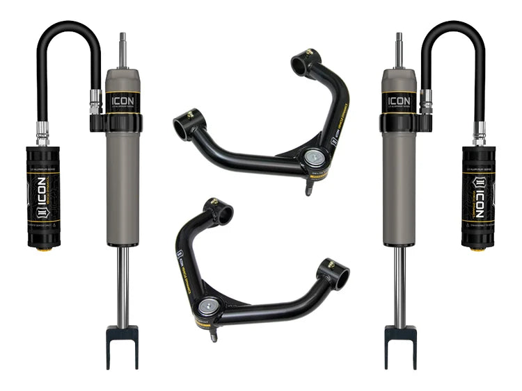 ICON 78724 V.S. 2.5" Aluminum Remote Reservoir Tubular Front Shock System - for 0-2" Lift - (Package) | 2011-2019 GM Silverado/Sierra 2500HD/3500HD