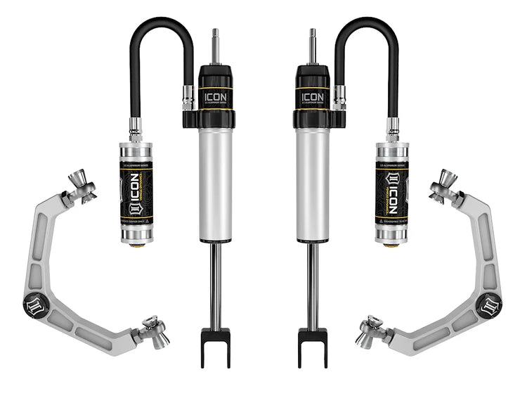 ICON 78734 V.S. 2.5" Aluminum Remote Reservoir Billet Front Shock System - for 0-2" Lift - (Package) | 2020-2026 GM Silverado/Sierra 2500HD/3500HD